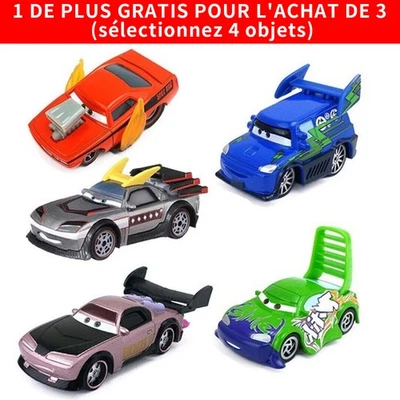 SKY_TOY CAR LOT DE VOITURES JOUETS DISNEY PIXAR THE WILD ONE&BASIC ROLES CADEAU MOULÉ SOUS