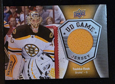 2016-17 Upper Deck Game Used, Tuukka Rask, GJ-TR, Boston Bruins, Ilves
