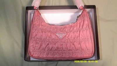 Prada Tessuto Gaufre Nylon Re-Edition 2005 Mini Bag Pink