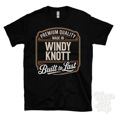 MADE IN WINDY KNOTT PREMIUM QUALITY BUILT TO LAST T-SHIRT millom cumbria england