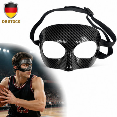 Schwarze Basketballmaske Männer Frauen Gesichtsmaske Nasenschutz Sport DE