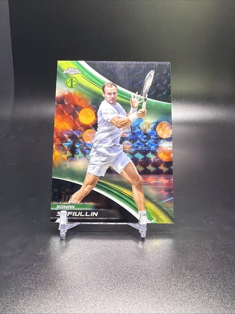 2025 Topps Chrome Tennis 1st Roman Safiullin Black Geometric Refractor 2/2