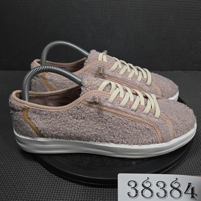 Hey Dude Karina Sherpa Shoes Womens Size 9 Pink Lace Up Comfort Casual Sneakers