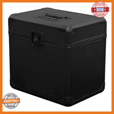 Odyssey Black KROM Record Utility Case for 70 12" Vinyl LP Storage