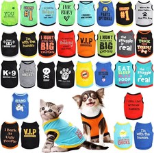 30 Pack Dog Clothes for Small Dogs Boys Soft Puppy Kitten Shirts