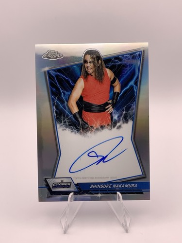 2026 Topps Chrome WWE Shinsuke Nakamura Blue Brand Autographs Refractor Auto