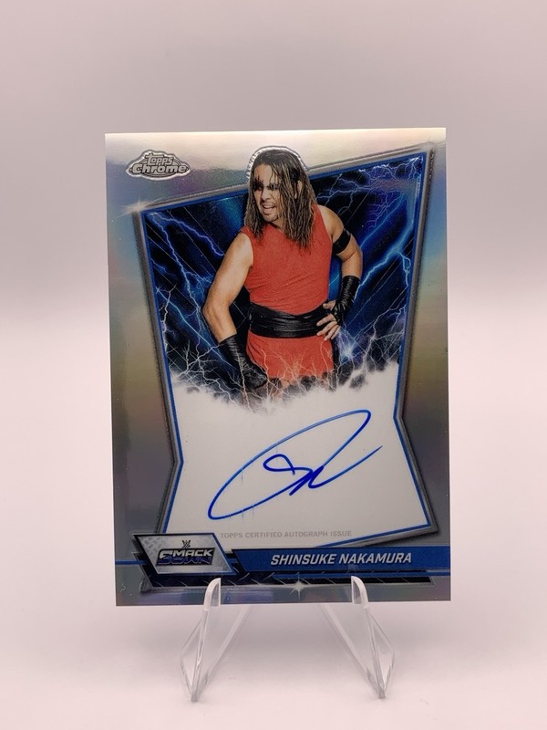2026 Topps Chrome WWE Shinsuke Nakamura Blue Brand Autographs Refractor Auto