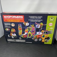 Magformers Magnets Deluxe Creative Play 120 piece Vehicles People DAMAGED BOX
