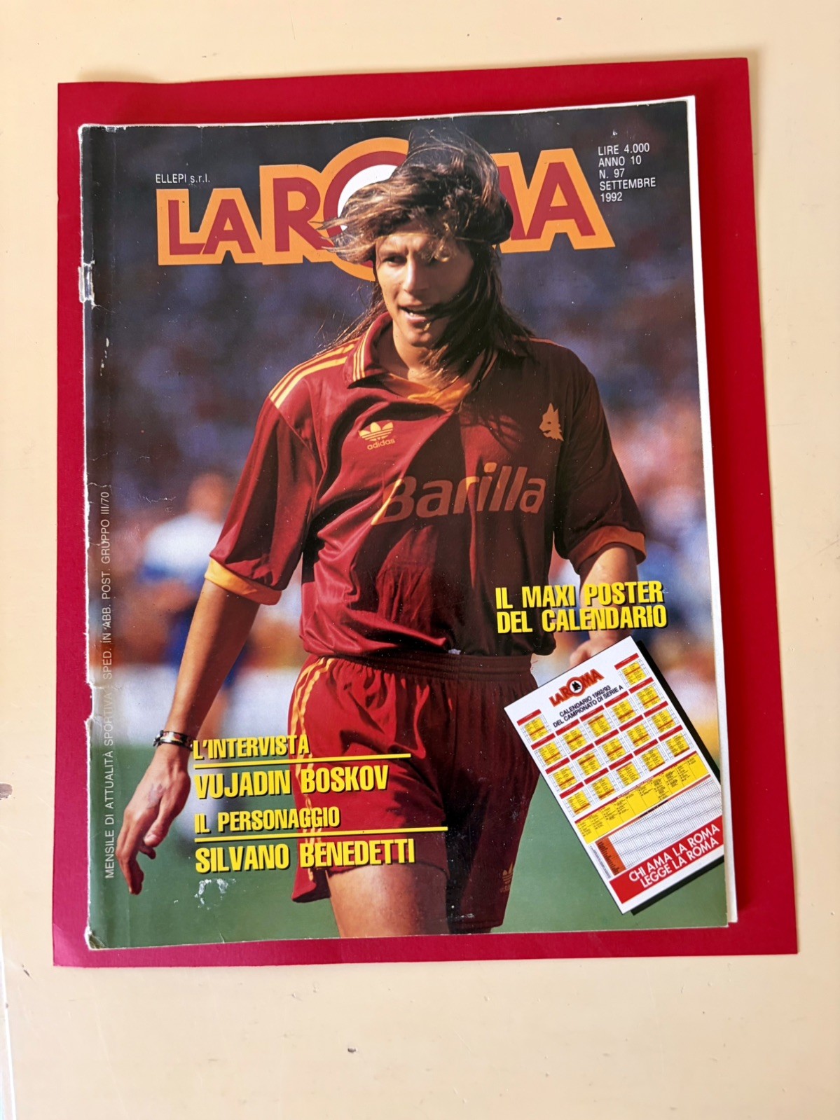 Rivista Giornale As la Roma Settembre 1992 Totti