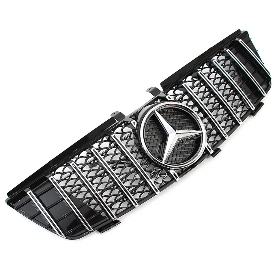 .Front Grille W/LED Emblem For Mercedes Benz W164 05-08 ML320 ML350 ML500 ML550 - Изображение 4 из 4