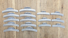 VTG Lot of 16 Metal Aluminum Goody Hair Clips Made In USA Hair Salon Waves