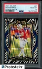2024 Panini Select Zebra Shock Prizm #27 Drake Maye RC Rookie PSA 10 GEM MINT