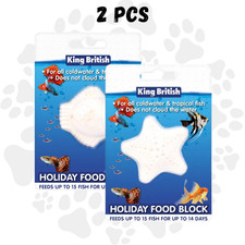 2 x King British Holiday Fish Food Blocks Complete 14-Day Coldwater & Tropic