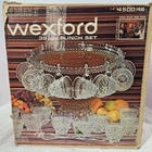 Vintage ANCHOR HOCKING WEXFORD Punch Bowl Set With 18 Cups 4500/48-1