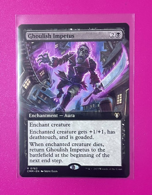 *Ghoulish Impetus* (Extended Art) -Commander Masters (CMM) #763- NM - Reg Rare -