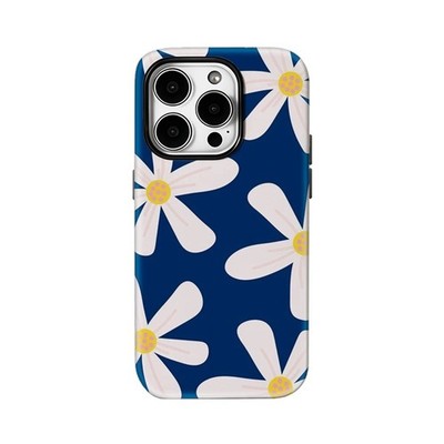 White Daisy Design Hülle für Apple iPhone 17 16 15 14 13 12 11 Pro Max Plus Air