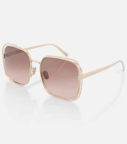 DIOR SALE FILDIOR SUNGLASSES SQUARE $590 GOLD/PINK HARDWARE GRADIENT LENSES
