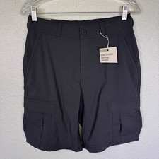 REI Sahara Cargo Shorts Mens 30 Hiking Camp Hike Trails UPF 50 Outdoor Grey NEW