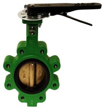 LC149-061 6" APOLLO LUG BUTTERFLY ALUM/BRZ DISC, EPDM SEAT, 10 POS, LEAD FREE