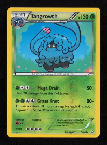 Tangrowth 5/160 Rare Primal Clash Pokemon Reverse Holo Lightly Played