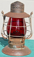 STATEN ISLAND RAPID TRANSIT Railroad Lantern New York Central Railway Cast Globe