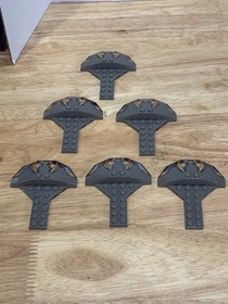 Lego Lot Of 6 Modified Plate 2 x 6 w 4 x 8 Half Saucer Stingray Pattern New Free