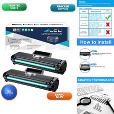 LCL MLT-D104S Toner Cartridge for Samsung ML-1660 SCX-3205W 2-Pack Black