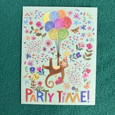 Leanin’ Tree Birthday Greeting Note Card “Party Time…”