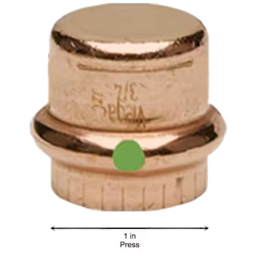 Viega 77722 1" ProPress Copper End Cap Professional Plumbing - Picture 5 of 10