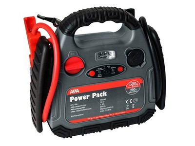 APA Power Pack Starthilfe 12V Schnellstartsystem 250A/500A  Kompressor 18 bar 