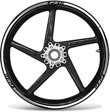 Moto Wheel Rim Stickers 17" Kit for Yamaha FZ1 Fazer - White