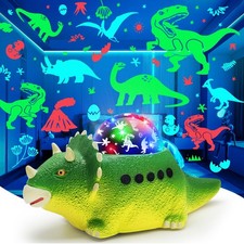 Dinosaur Night Light Projector for Kids - 8 Color Changing, 14 Sleep Sounds, ...