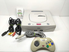 Sega Saturn White Console HST-3220 set Language Japanese Model Tested SEGA 0714A