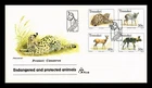 Dr Jim Stamps Transkei FDC Endangered & Protected Animals 4v Set Monarch Size