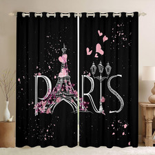 Feelyou Paris Curtains For Bedroom Living Room Eiffel Tower Window Curtains