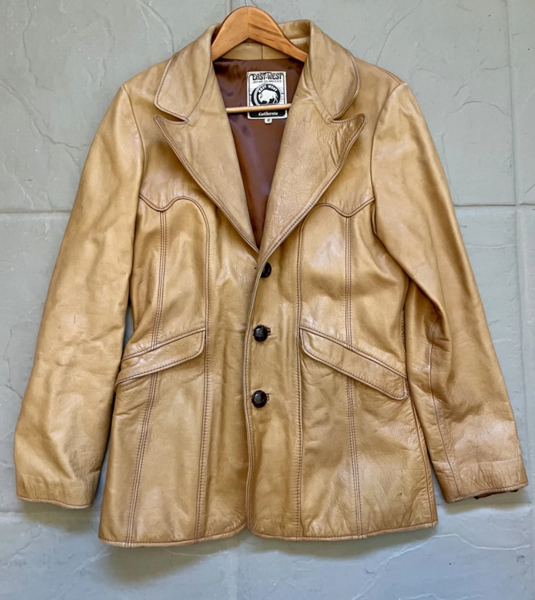 East West Coats, Jackets & Vests Leather Outer Shell for Men for