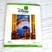 Disney Home Pooh Collection Showers And Sunshine 72x72 Vinyl Shower Curtain NEW