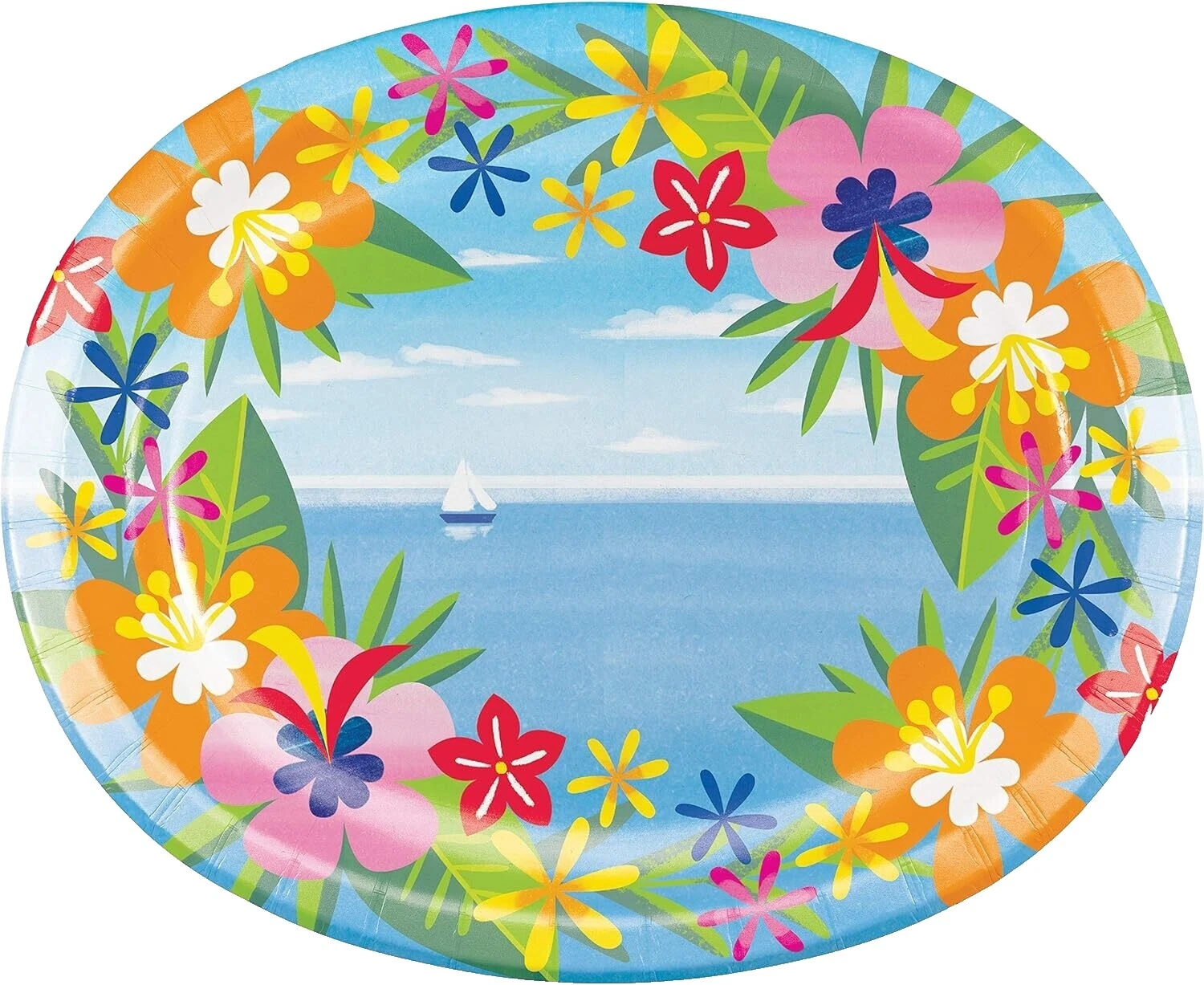 Luau/Beach Party цветочная вечеринка столовая посуда и столовые приборы