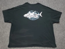 Hawaiian Island Creations Men's 4XL Black T Shirt Tribal Yellowfin Tuna Ahi