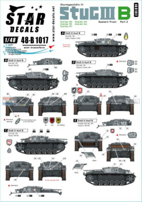 SRD48B1017 1:48 Star Decals - StuG.III B 1941-42 Part 2 Eastern Front