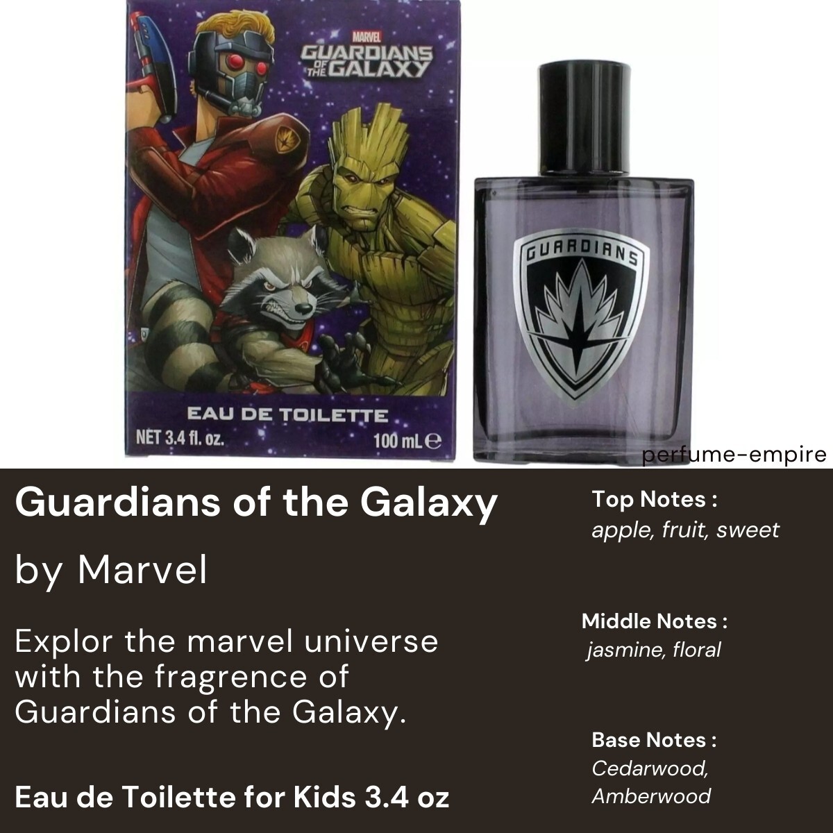 Guardians of the Galaxy by Marvel cologne for Kids EDT 3.3 / 3.4 oz New in Box