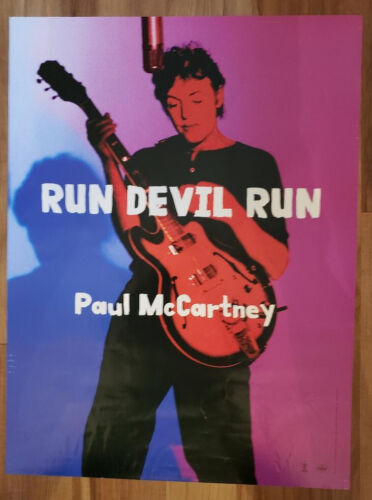 Paul McCarney " Run Devil Run" Promotional Poster For His Album Released in 1999 - Picture 1 of 1