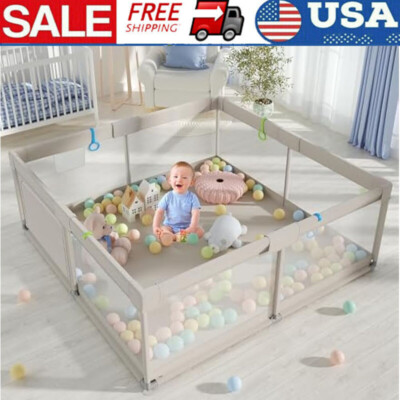 Baby Playpen Kids Toddlers Safe Play Center Playpen Indoor Outdoor Fence US
