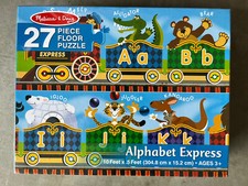 Melissa  Doug Alphabet Express Floor Puzzle Complete New Sealed 