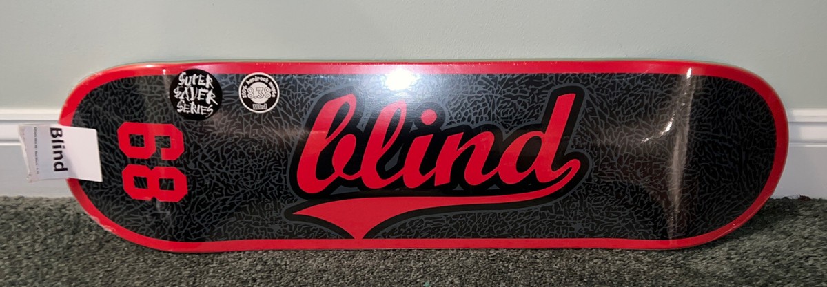 Vintage BLIND Skateboard Deck Blind RED Logo Black 8.38 inch
