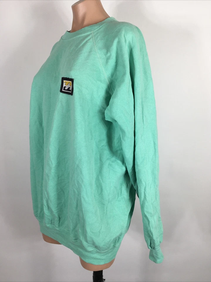 Sudadera de Surf Billabong Rayas Rosa Neón Verde Como Nueva Años 80 XL De Colección Foto 3 de 4