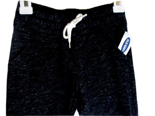 NWT OLD NAVY GIRLS BLACK DRAWSTRING FLEECE SWEATPANTS JOGGERS SIZE XS (5) YEARS - Picture 2 of 3