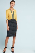 New Anthropologie Maeve Hannon Textured Pencil Skirt Size 2 MSRP: 98