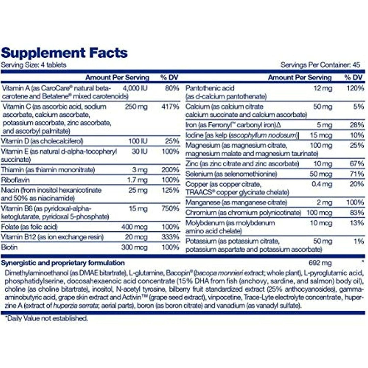 Focus Factor Brain Supplement Multivitamin Improve Memory