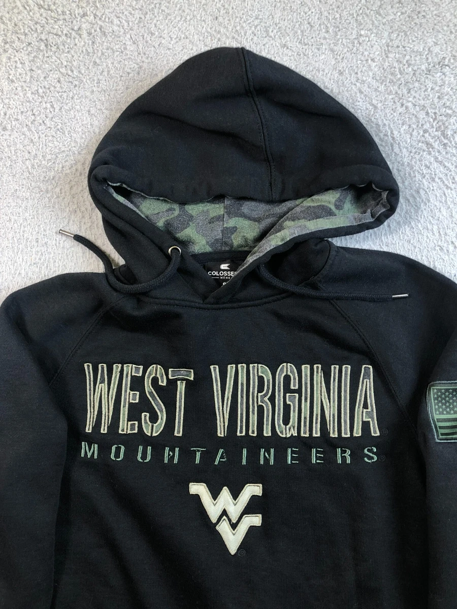 West Virginia Mountaineers Camo Hoodie Adult Small Black Long Sleeve Pullover